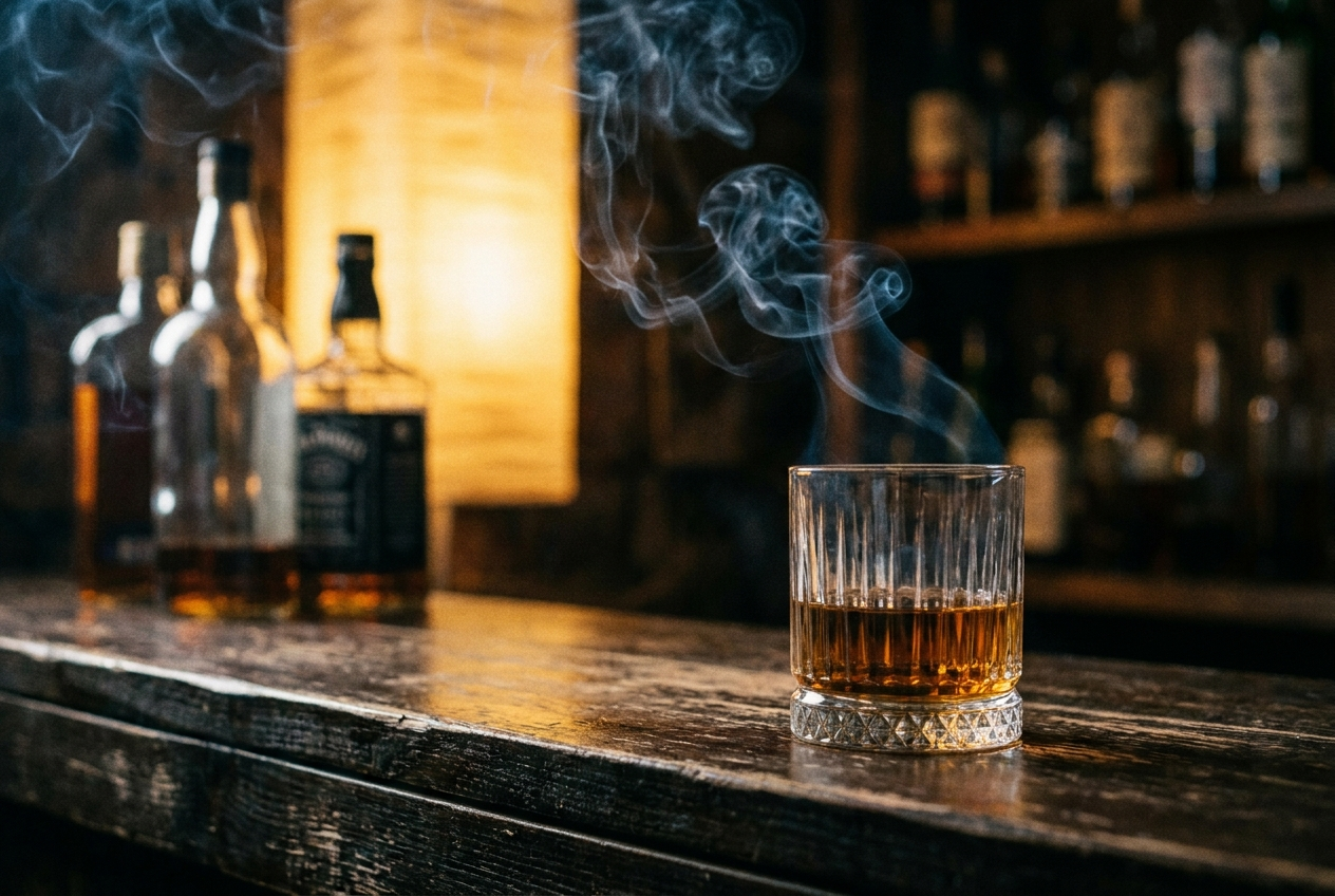 Featured whiskey pour